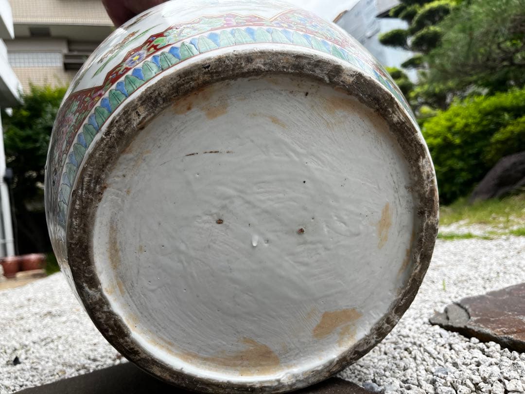 伊万里焼 十錦手 染付 色絵 金彩 花鉢　金魚鉢　火鉢　特大サイズ