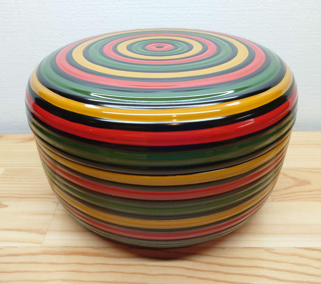 送料込【逢絢亭】茶道具 食籠 山中塗 独楽食籠 カケコ付 表千家書付 共箱入り