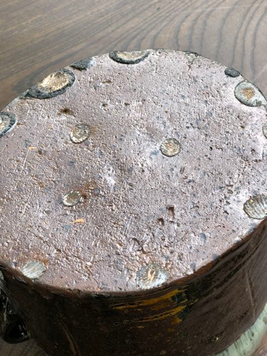 田中佐次郎　朝鮮唐津　水指　茶道具② k