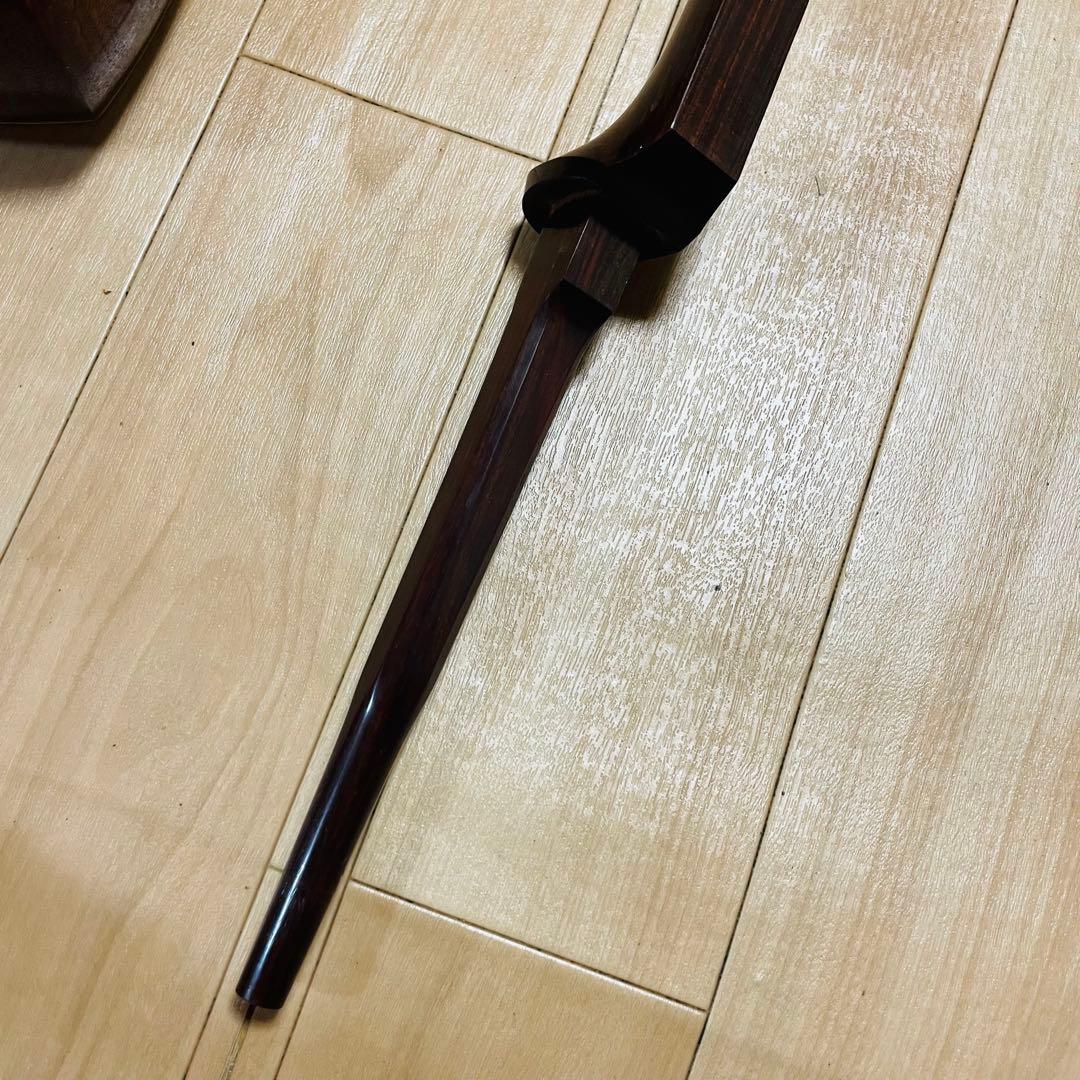 三味線　紫檀　バチ　鼈甲　ハードケース付　現状品
