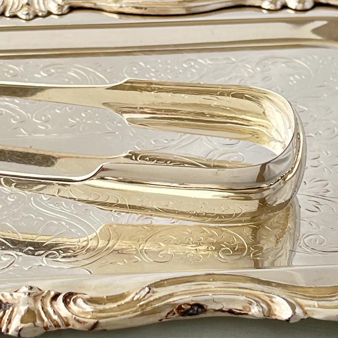 【A & Co.】【純銀】シェルの装飾 トング 1827年 グラスゴー