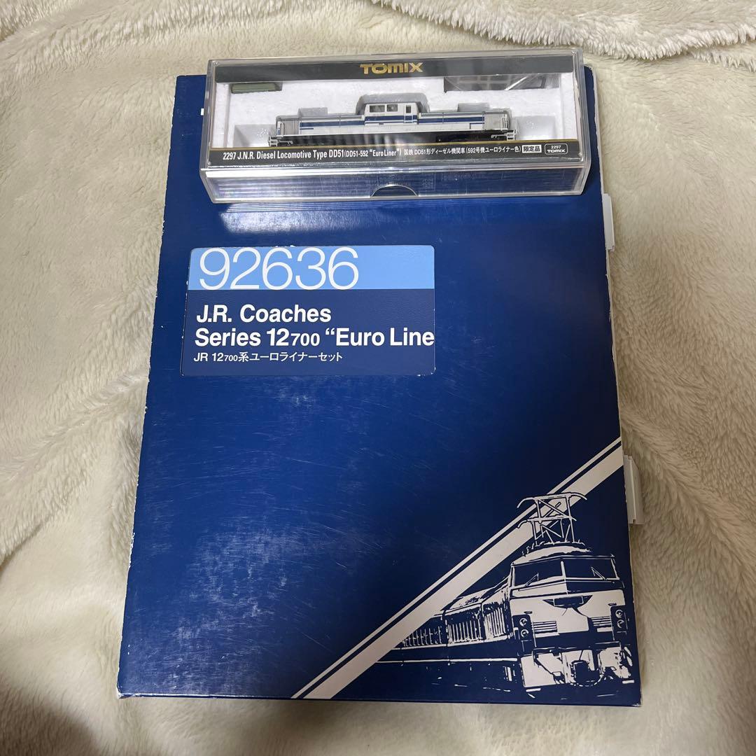 DD51(592号機ユーロライナー色)と 12700系ユーロライナー7両セット！