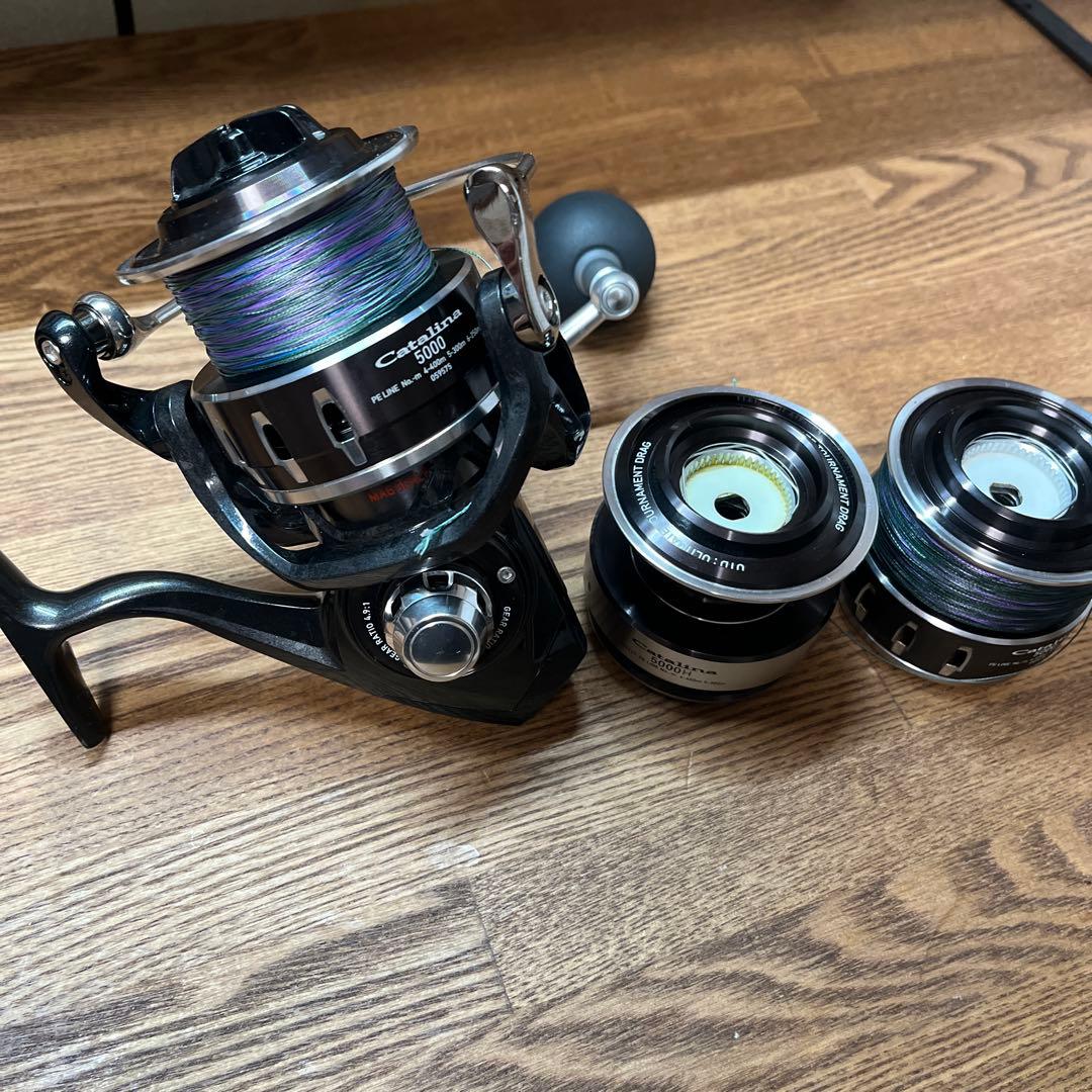 美品 ダイワ 16キャタリナ 5000 替えスプール2個付き