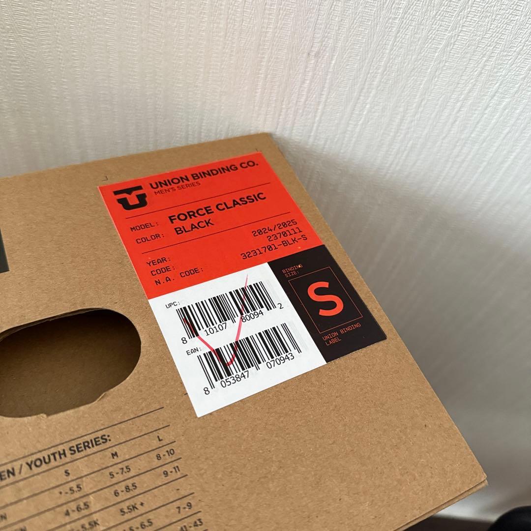 ユニオン　フォース　ビンディング　黒　ブラック　S