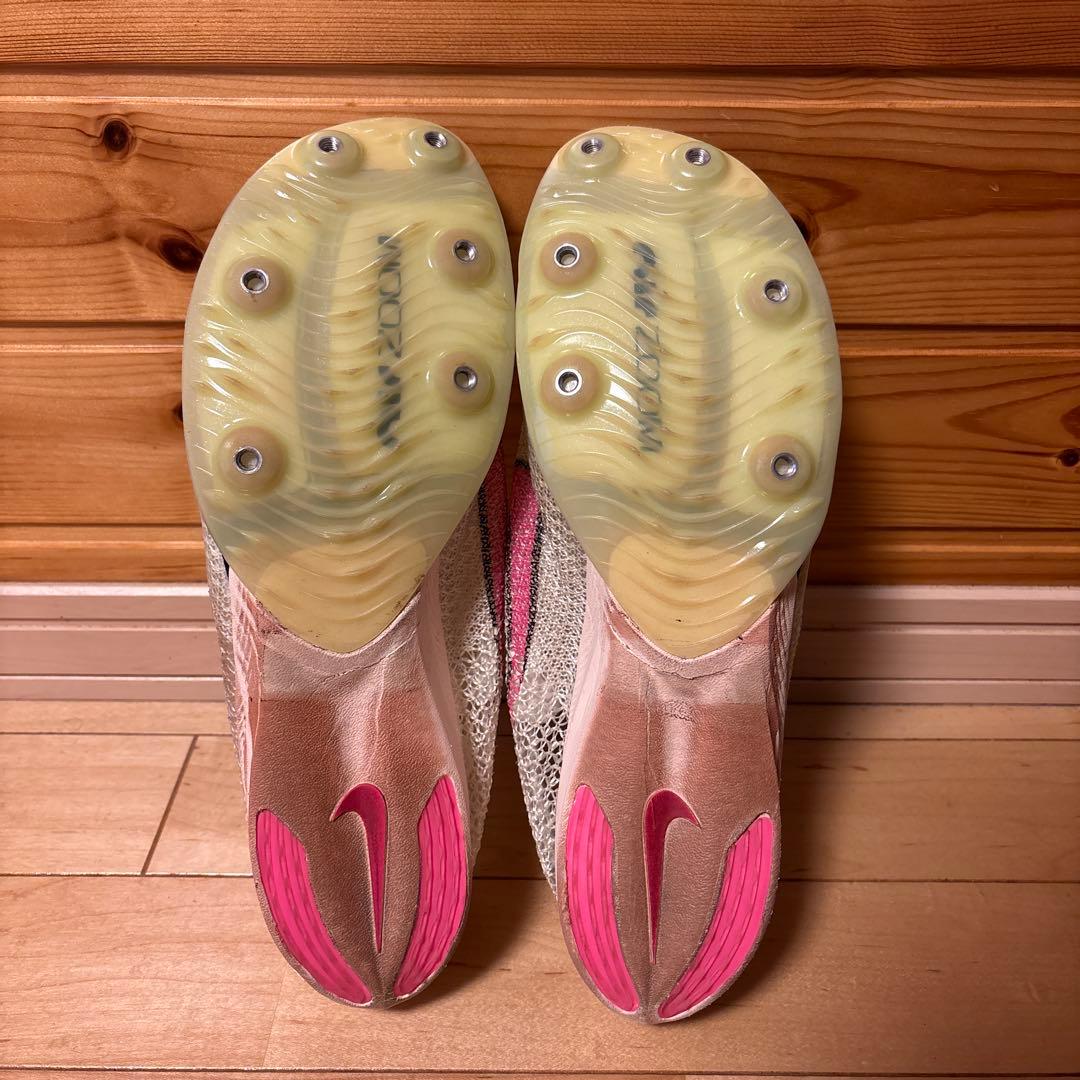 NIKE ZOOM スパイクシューズ ホワイト/ピンク