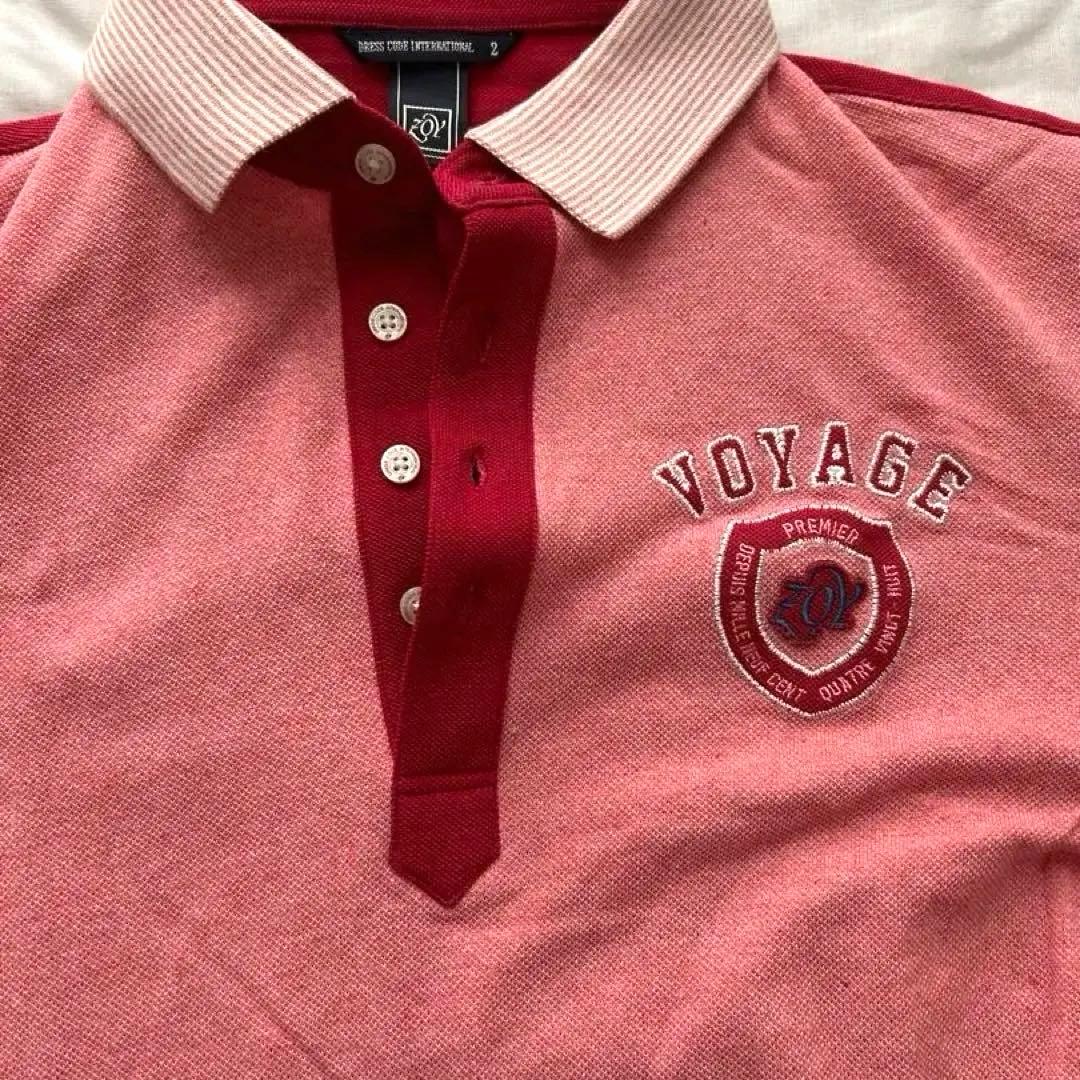 ◆美品◆ ZOY ゾーイ ロゴ 刺繍 ストレッチ 半袖 ポロシャツ ゴルフウェア