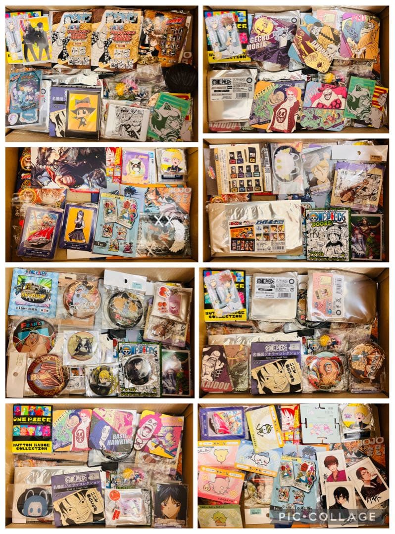 ジャンプ one piece ナルト 家庭教師 アニメキャラグッズ大量まとめ売り