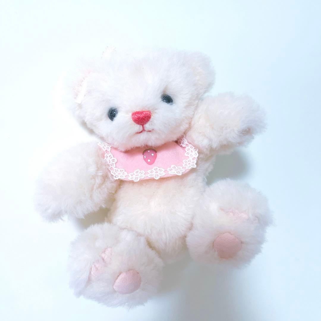 日本作家 テディベア ぬいぐるみ くま いちご アンティーク アートドール