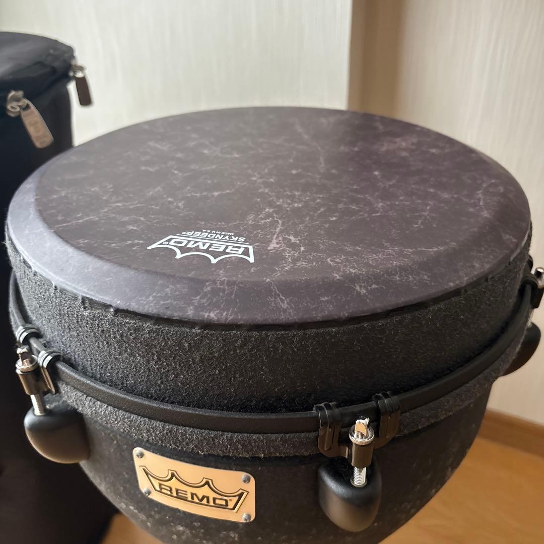 REMO ジャンベ 12インチ DJ0012-BE ケース＆カゴ3点セット