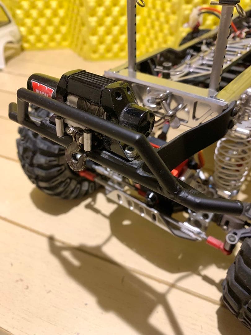 タミヤラジコンCR01フルセット　希少レアパーツカスタムウインチ付きランクル80