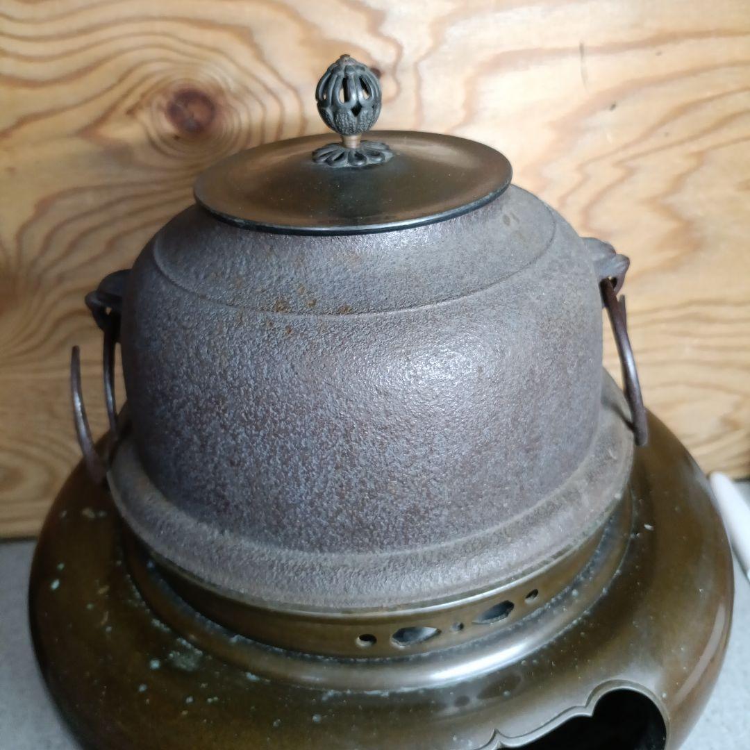 佐藤清光 般若宗勘 朝鮮風炉釜 茶釜 唐銅