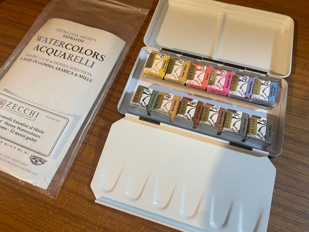Zecchi Firenze 筆　筆セット　絵の具セット　水彩画