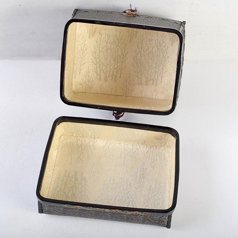 茶道具　平安　籃峰斎作　茶籠　茶碗　独楽棗など　七点一式　仕覆付　Y　R9517