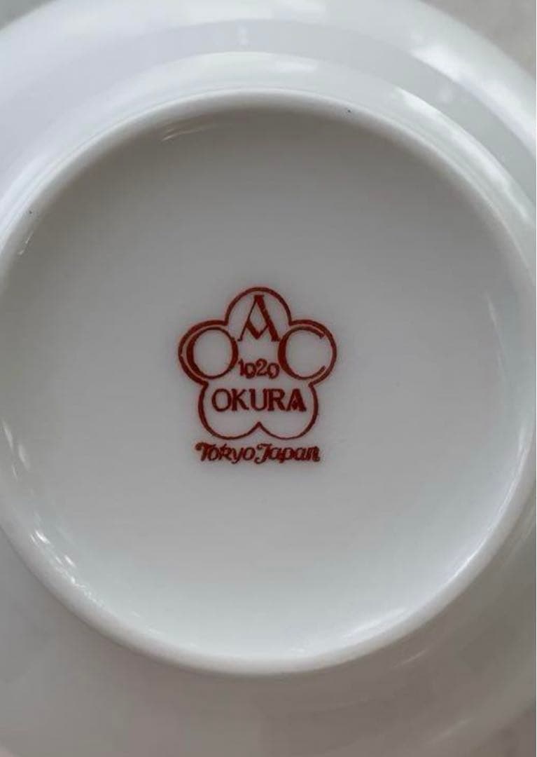 希少　大倉陶園　オールド大倉　コーヒーカップ　赤マロン印　1929 ヴィンテージ