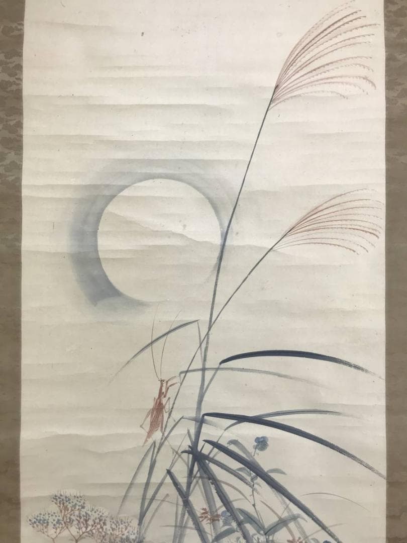 真作/柴田義董/月下秋草図/山水風月図/花鳥図/花図/名家伝来/AE-223