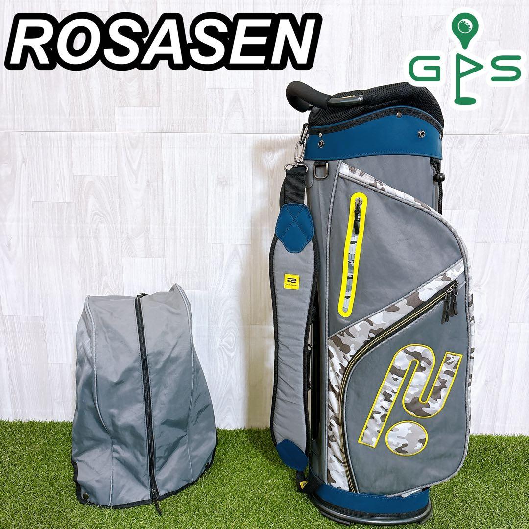 ROSASEN ロサーセン キャディバッグ ゴルフバッグ ポーチ付き カモフラ