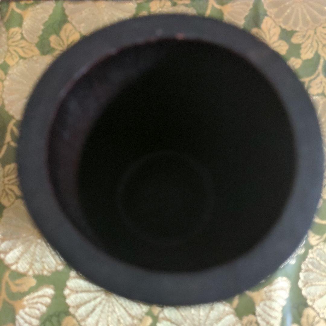 【最終価格】 中国骨董　鯉図　彫刻筆筒　時代品