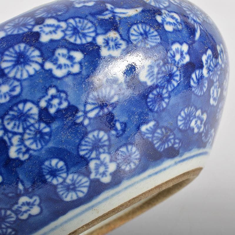 中国　古渡青花花文　筆洗　茶こぼし　C　R7081E