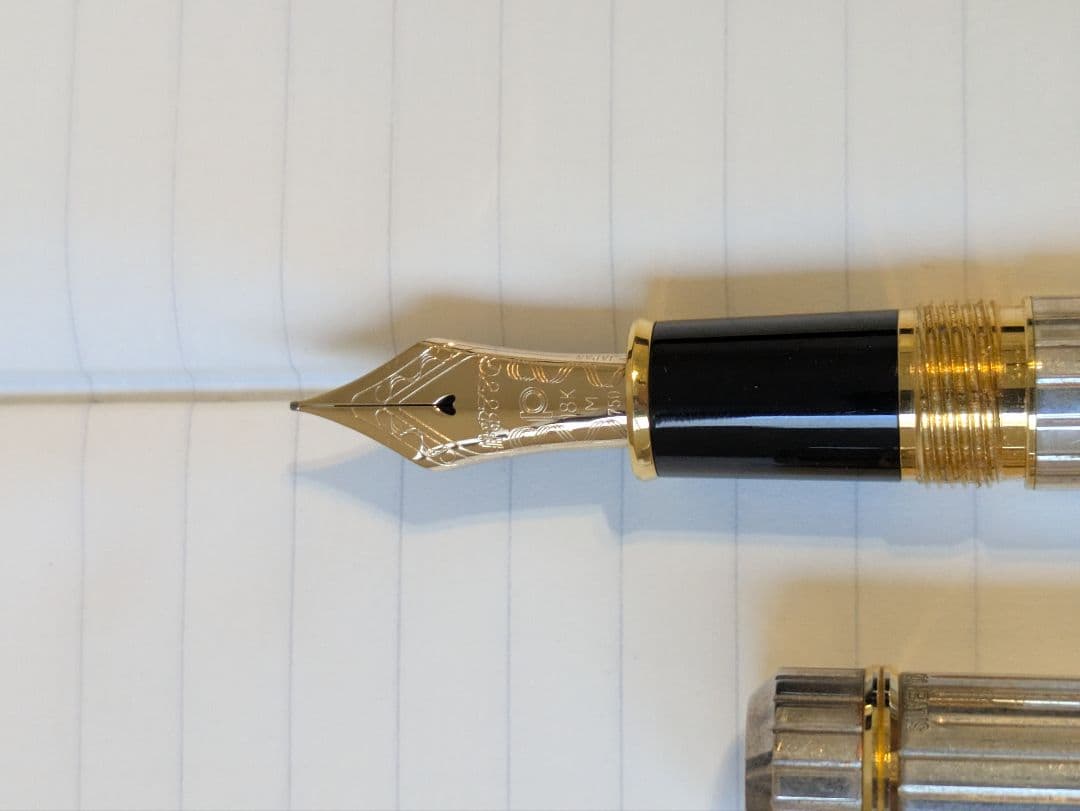 プラチナ万年筆　銀無垢　中字