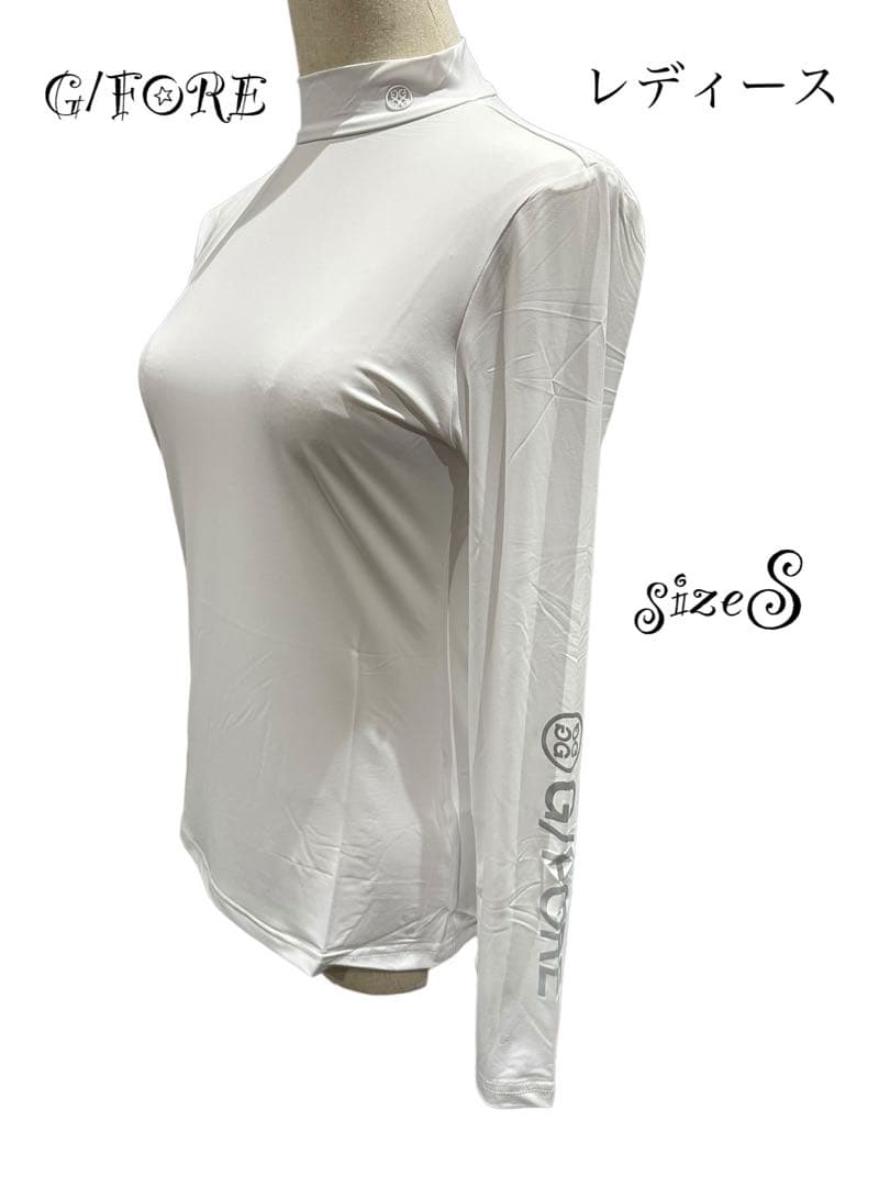 G/FORE韓国ジーフォアレディース夏用アイスシルク生地sizeSホワイト