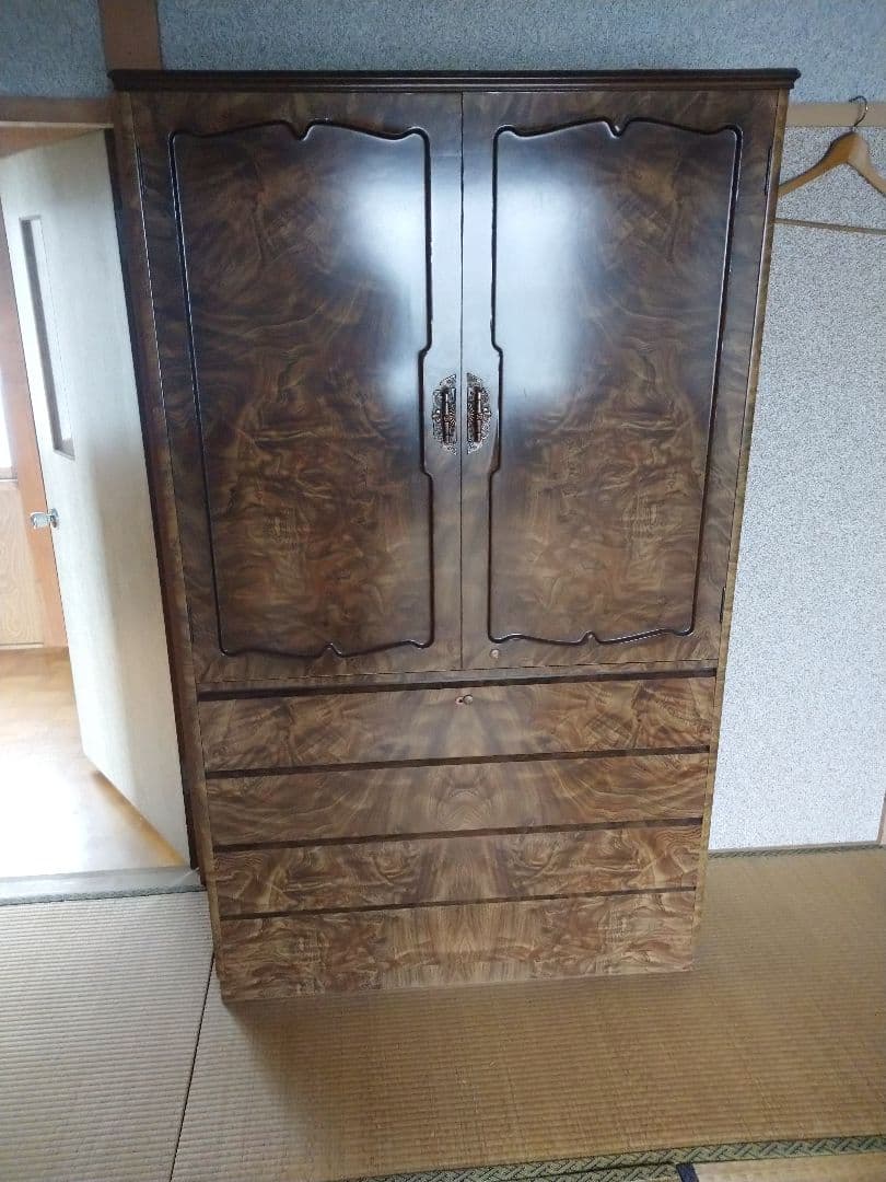 クラシックスタイル 木製衣桁 4引き出し