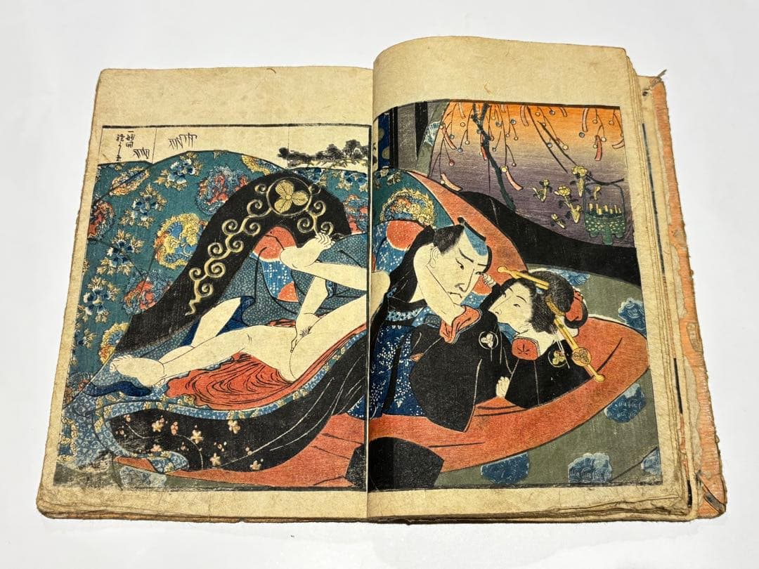 「春色入船帳」歌川国芳画 揃3冊|艶本 春画 浮世絵 和本 猫 江戸時代 木版画