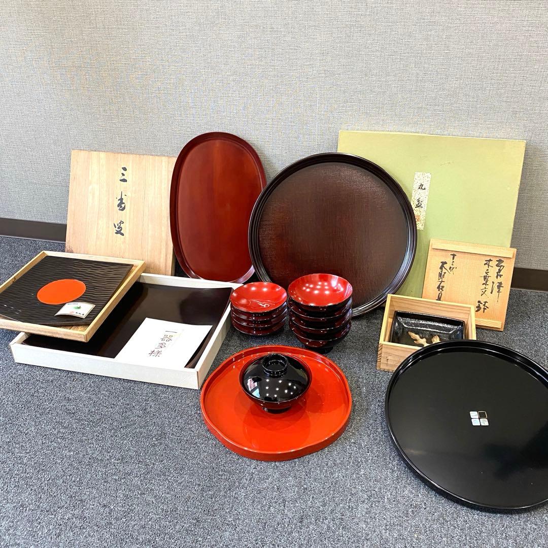 漆器セット お盆　器　陶器　工芸品
