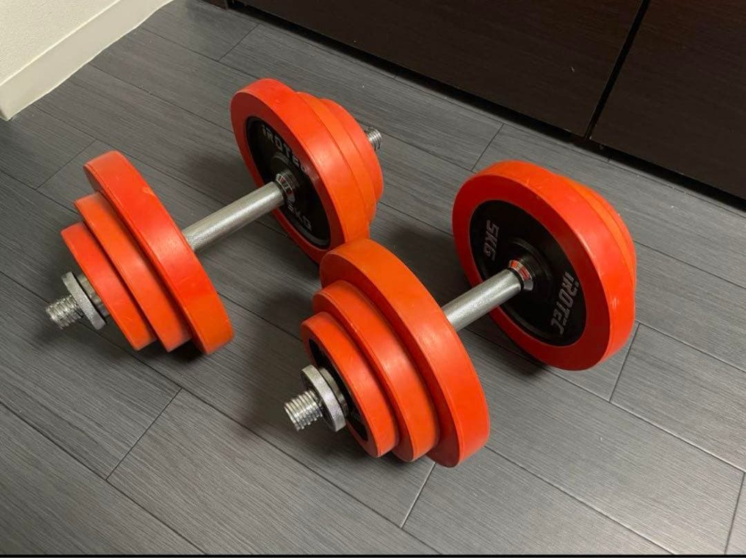 アイロテック　ダンベル× Wシャフトセット　20kg×2