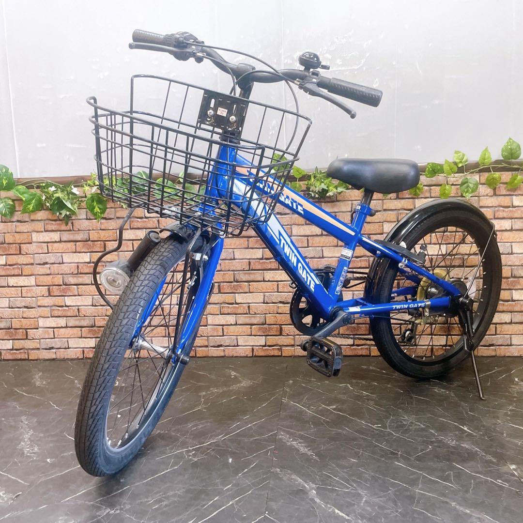 【10】子供用自転車 子供車 TWIN GATE ブルー 20インチ