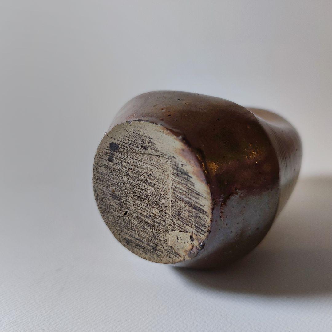 古丹波　栗皮釉へそ利き徳利