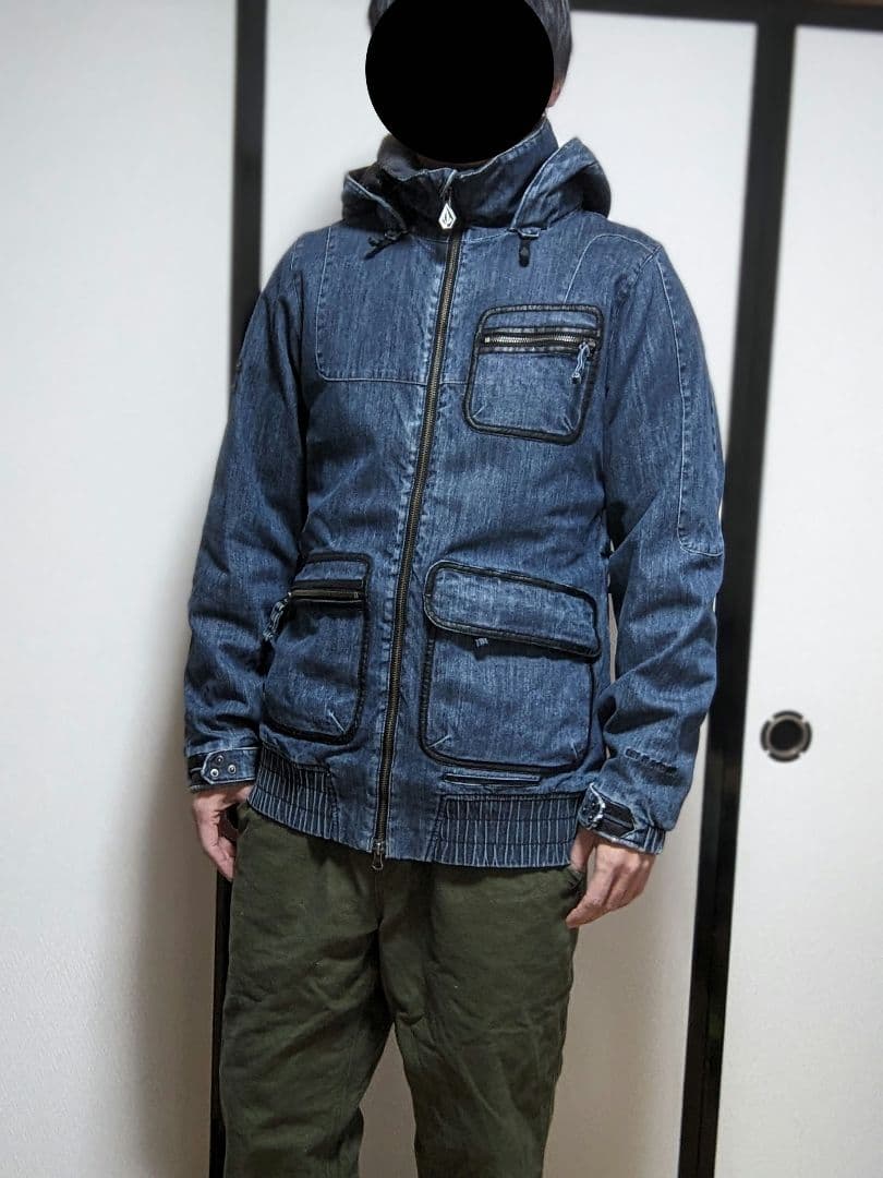 美品　ボルコム　スノーウェア　デニム地