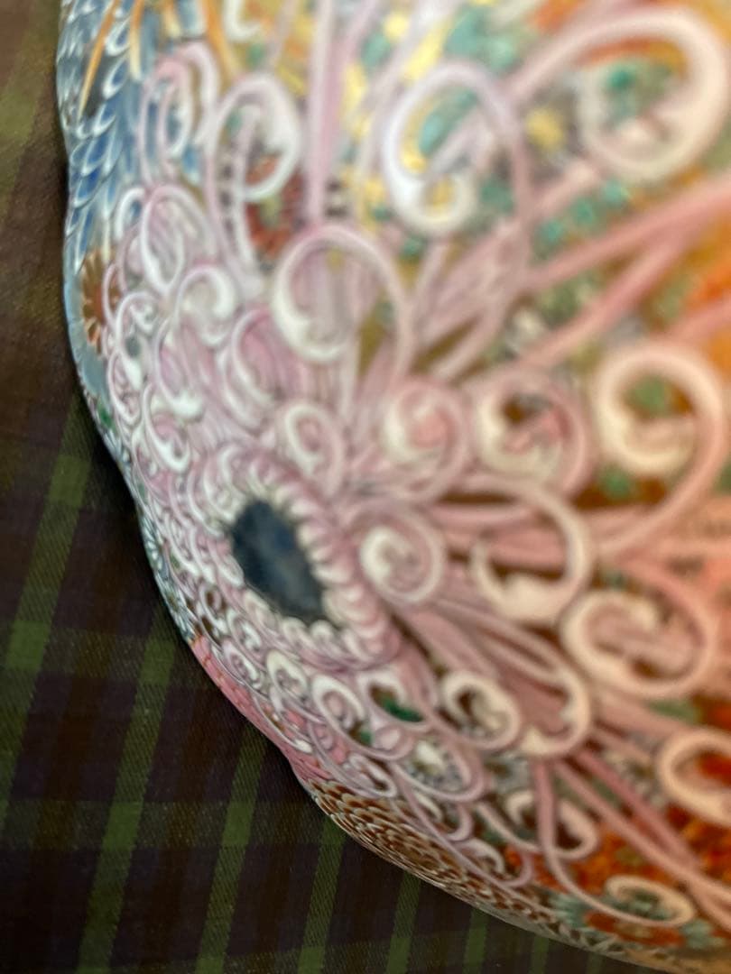 色絵手描螺鈿細工鉢