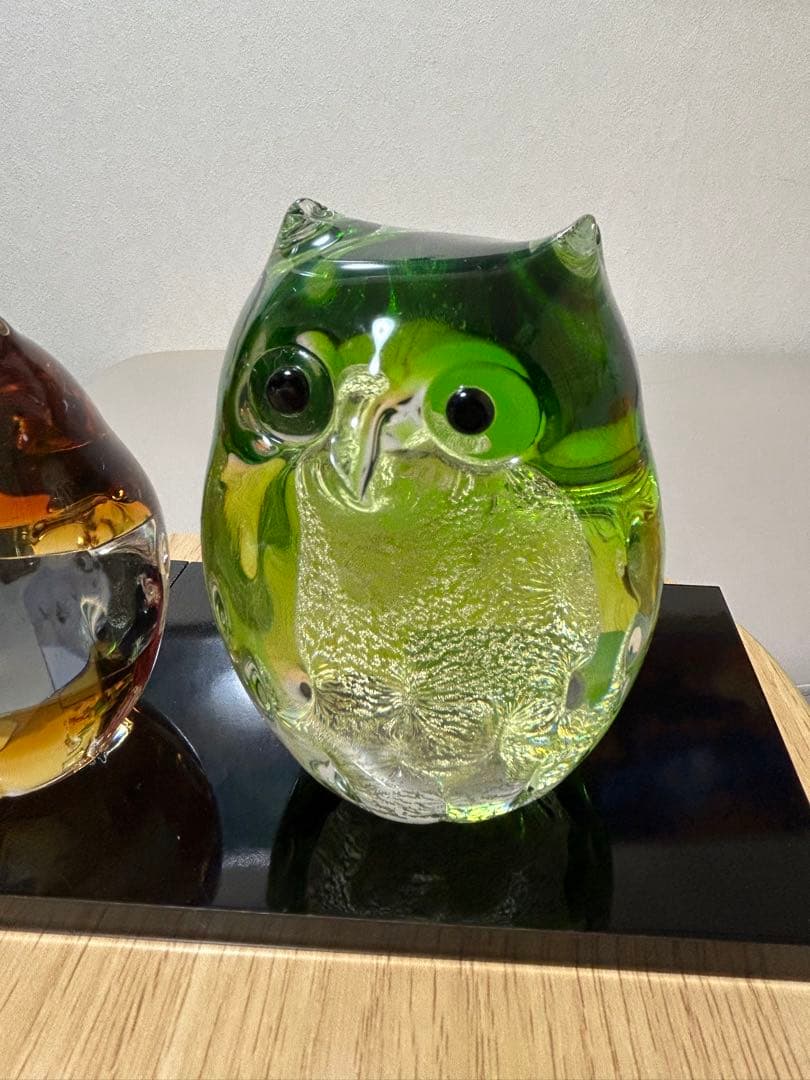 津軽びいどろ　親ふくろう　子ふくろう　3個セット