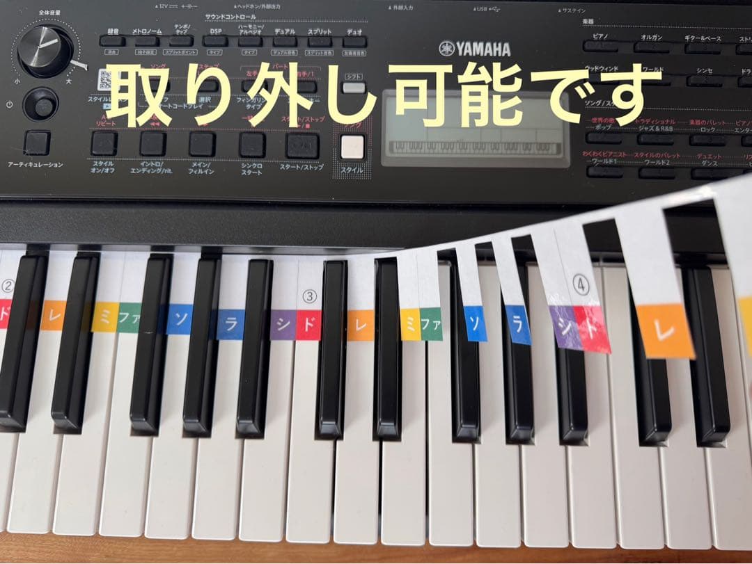 鍵盤ドレミカード（61鍵分）3枚組×10セット【まとめ買い1000円お得！】