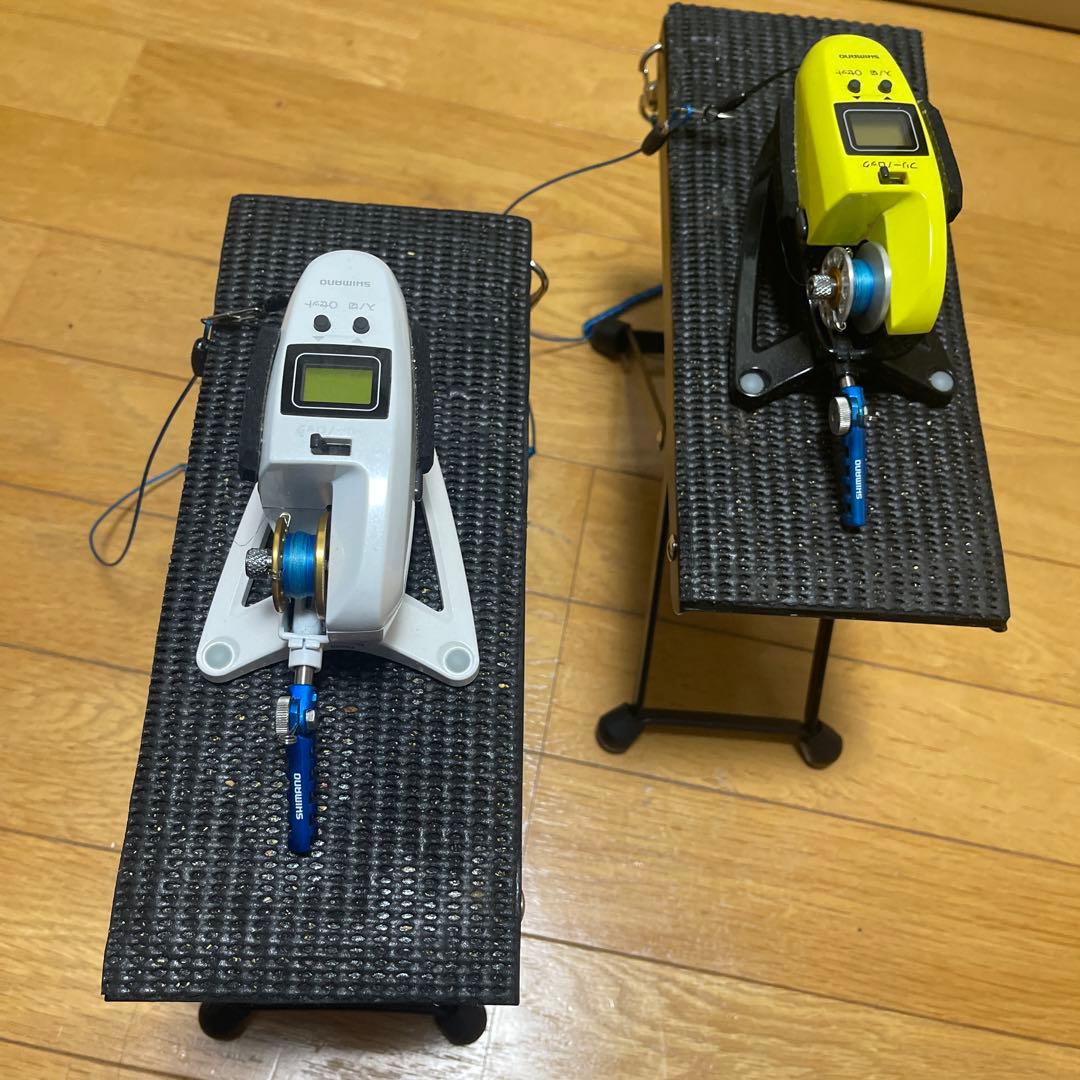 シマノDDM ワカサギ電動リール２セット アルミスプール付き