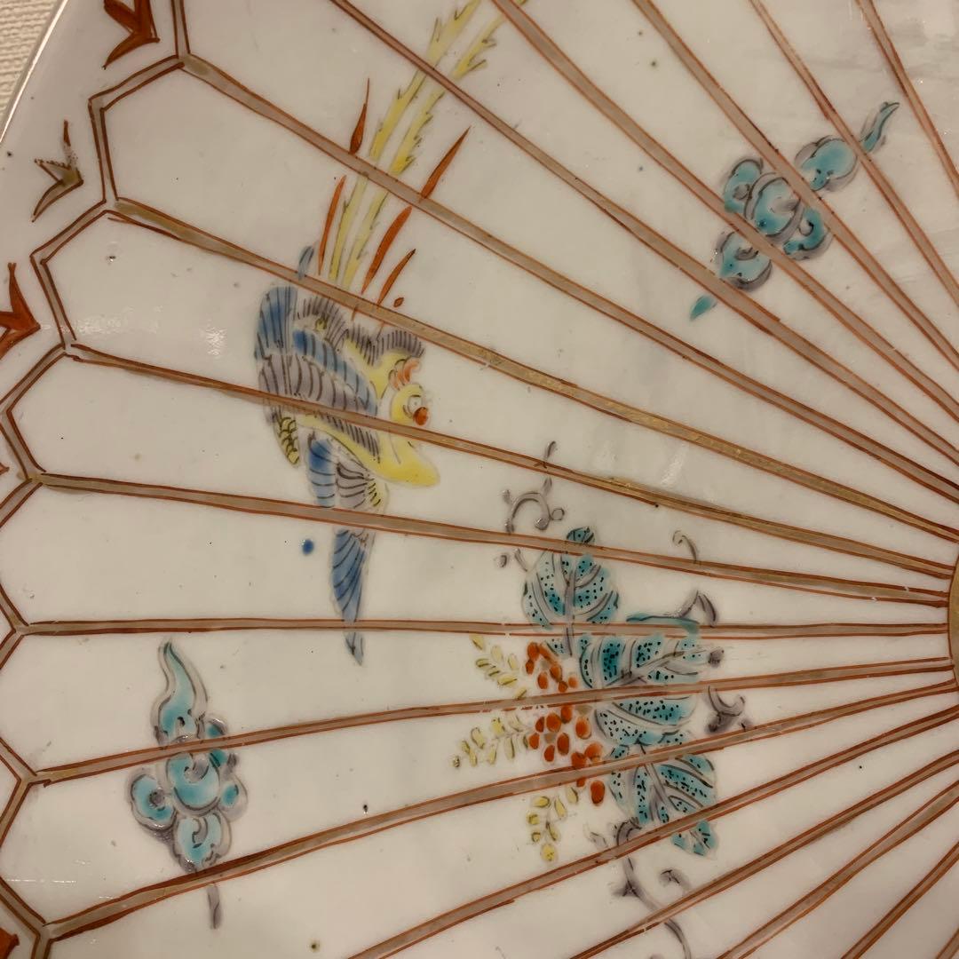 アンティーク　伊万里飾皿　鳳凰　1客