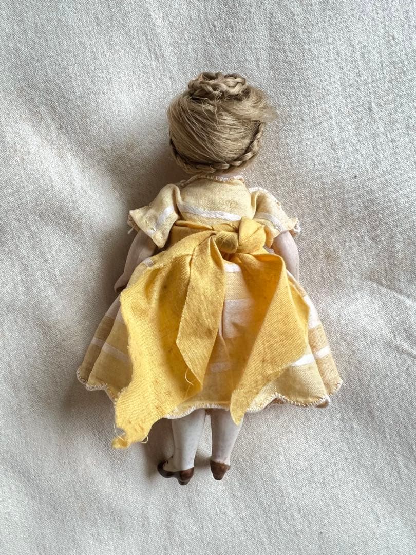 フランスアンティーク　カルトナージュボックス　ビスクドール　小物たちのセット