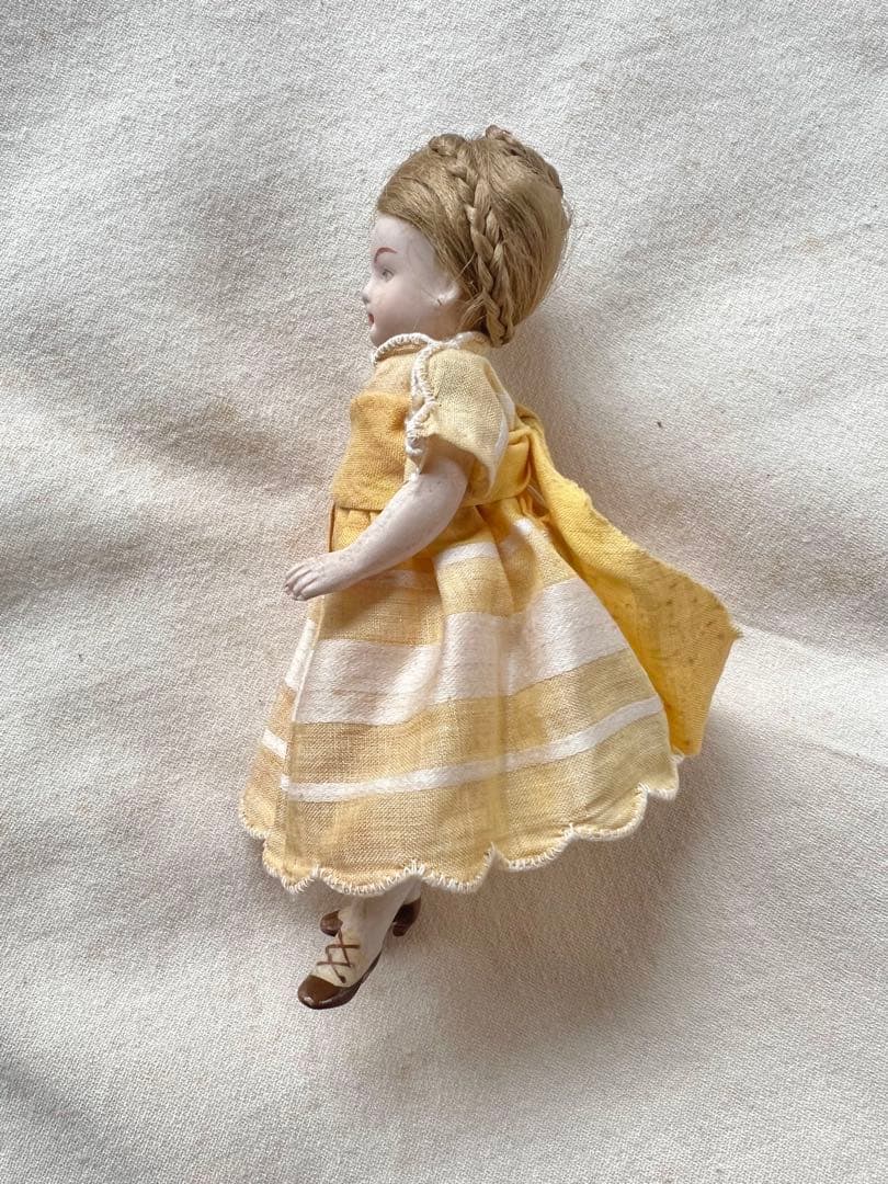 フランスアンティーク　カルトナージュボックス　ビスクドール　小物たちのセット