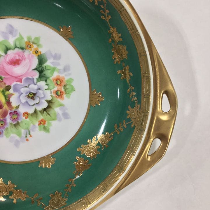 オールドノリタケ 手付きボウル　花柄　金彩　R0028て