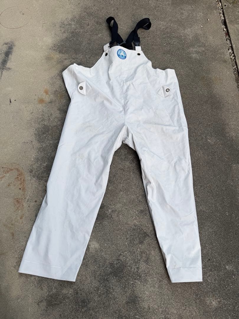 エビスマーク　サロペット 白　上下セット　XXXL(上下共)