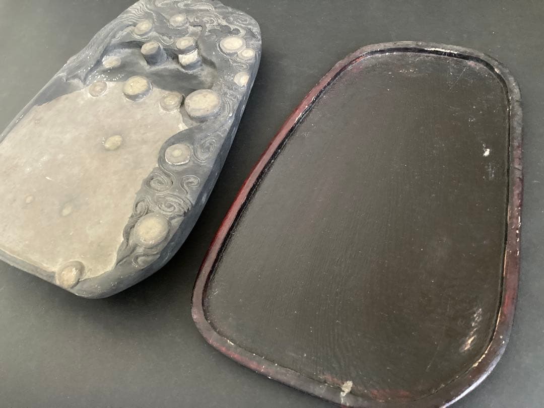 【中国端渓硯】石眼 眼柱 骨董品