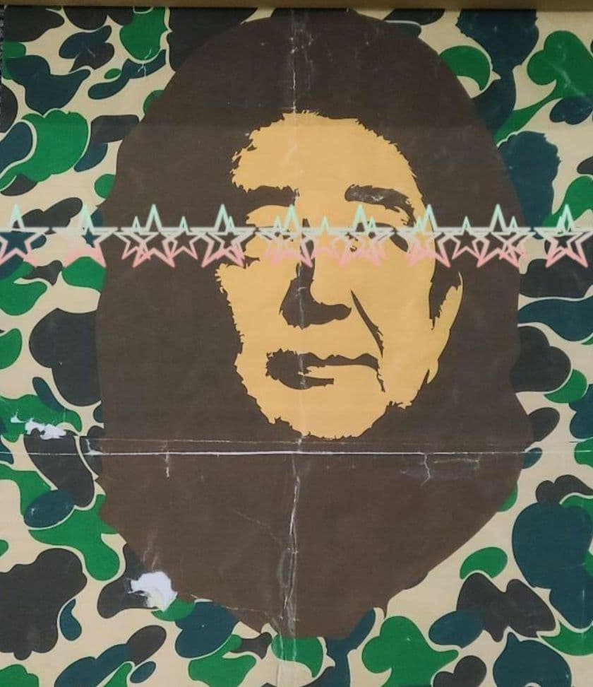 ABE 　マットポスター　迷彩（ 猿の惑星 ape　cootie　現代アート