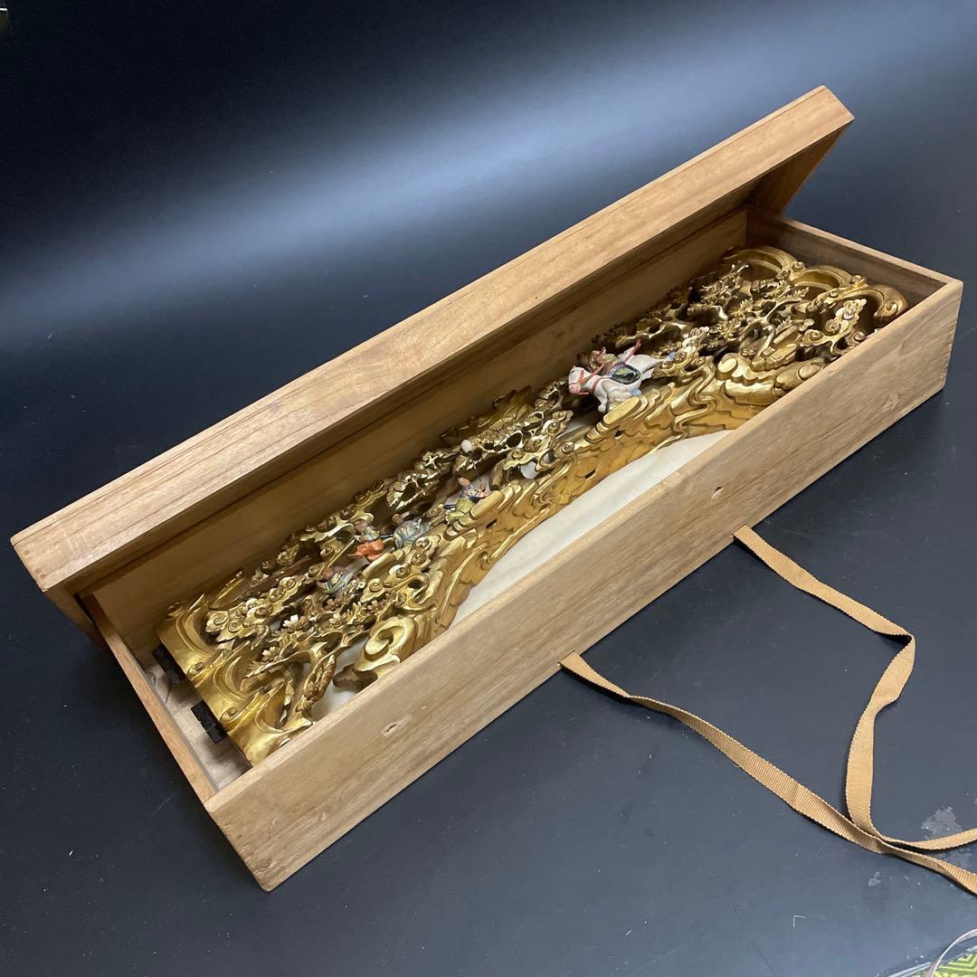 時代物　欄間　人物　褌夢刀作　昭和７年