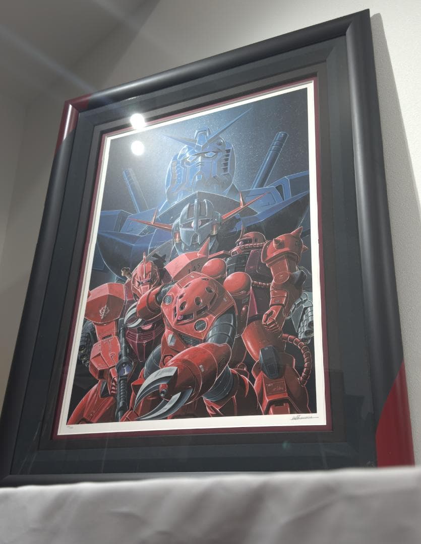 大河原邦男 サイン入り 版画 赤い彗星 機動戦士ガンダム 複製原画