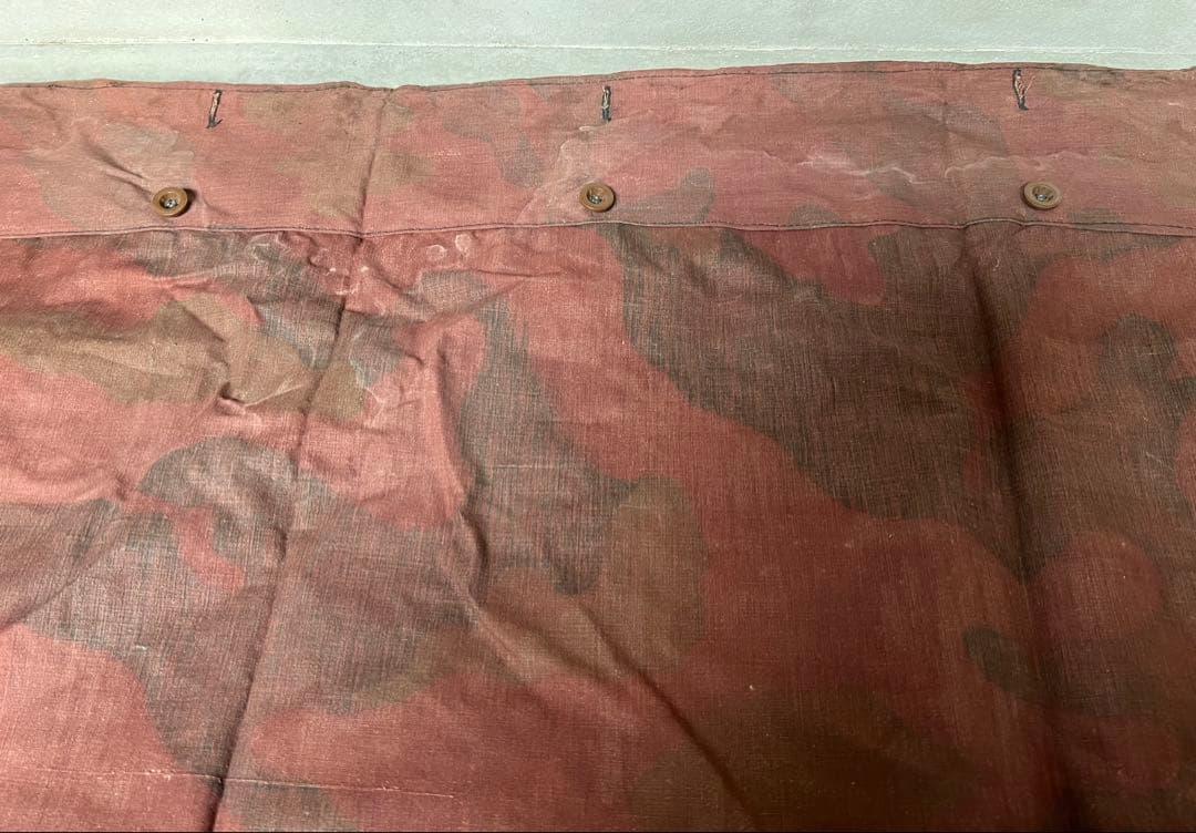 ①1950年 デッドストック イタリア軍幕 タープ テント サンマルコ迷彩 実物