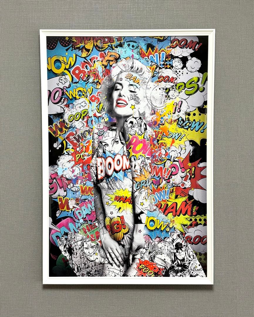 No.200フレーム付きキャンバスアート　マリリンモンロー　ウォーホル