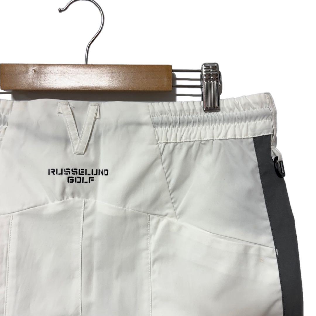新品 ラッセルノ ゴルフ パイピング ライン ショーツ ホワイト L 5