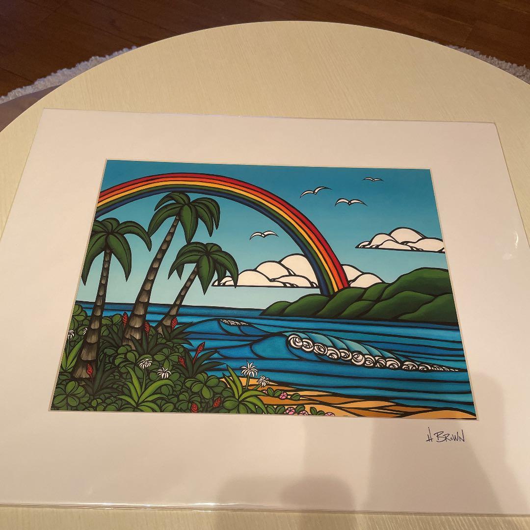 (最終値段)ヘザーブラウン　アート　絵　anuenue ハワイアン