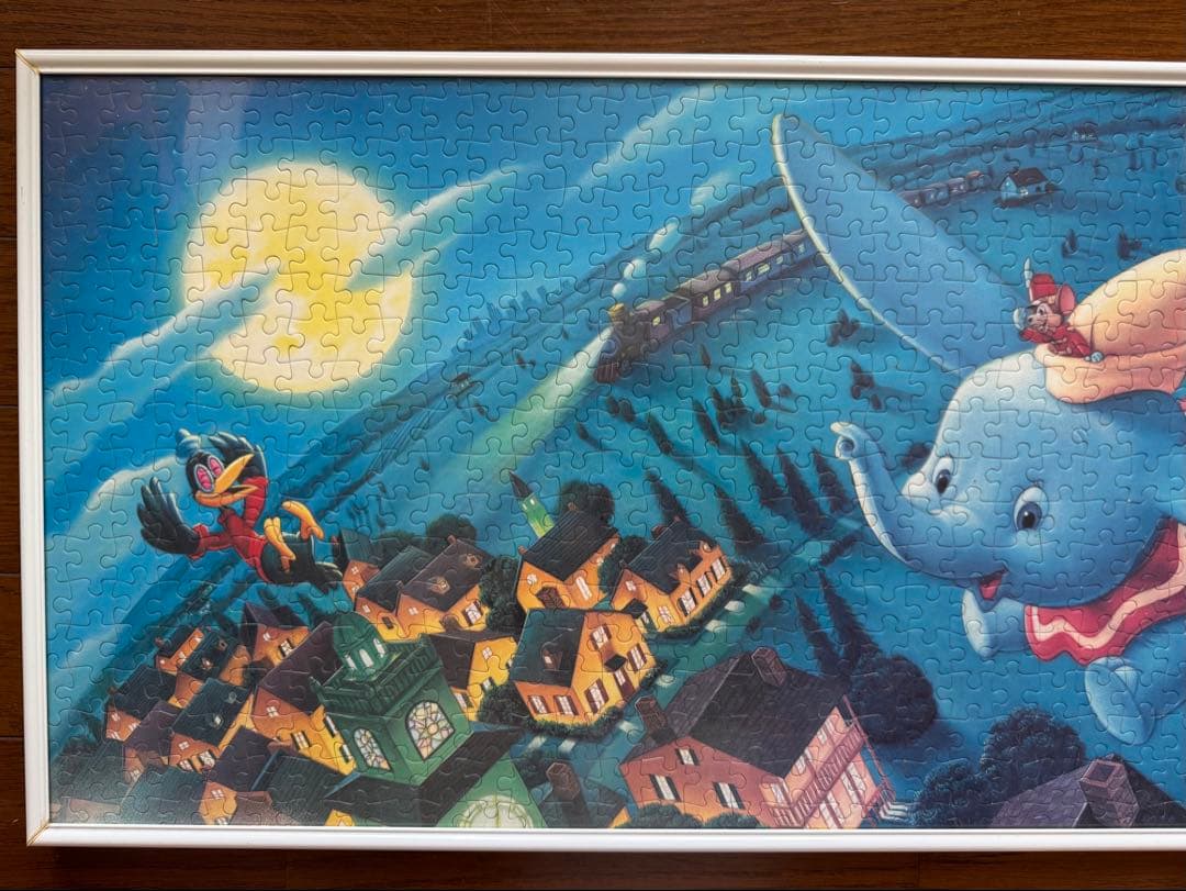 【激レア】ディズニー　ダンボ ムーンライト ランデブー (完成品・専用額縁付き）