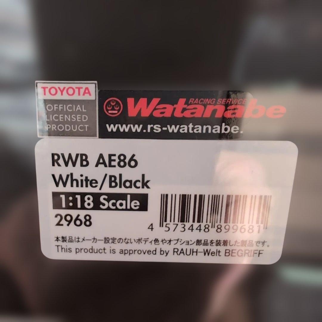 イグニッションモデル 2968 RWB AE86 White/Black　EG付